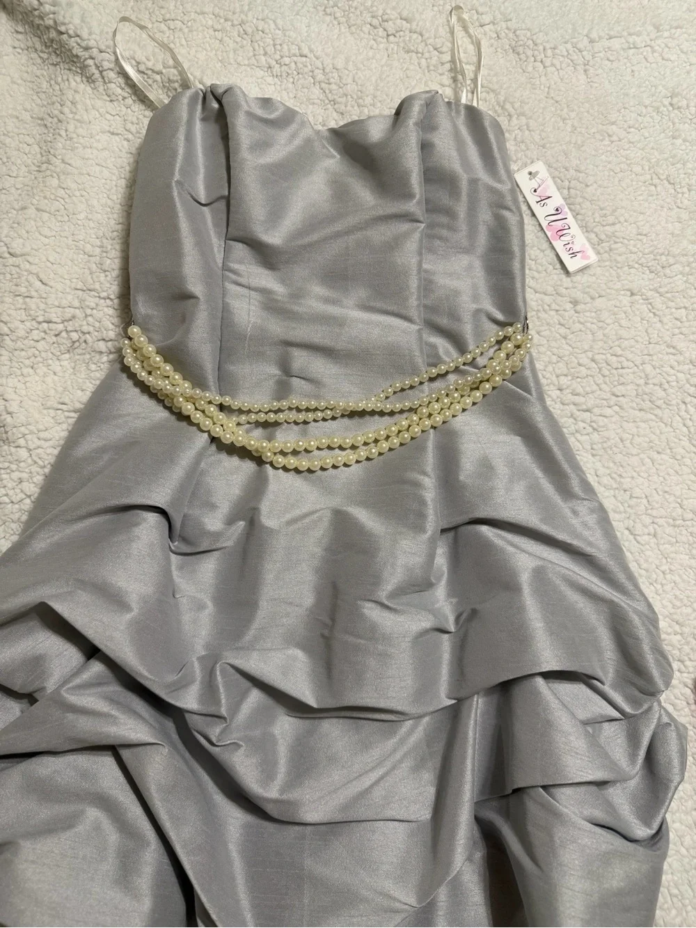 As You Wish Strapless Dress with Pearl Belt